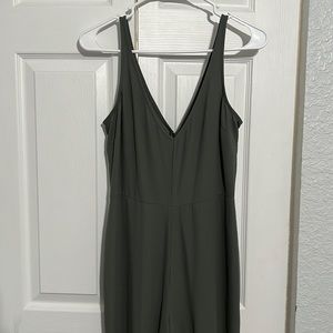 Loose Dark Green Jumpsuit